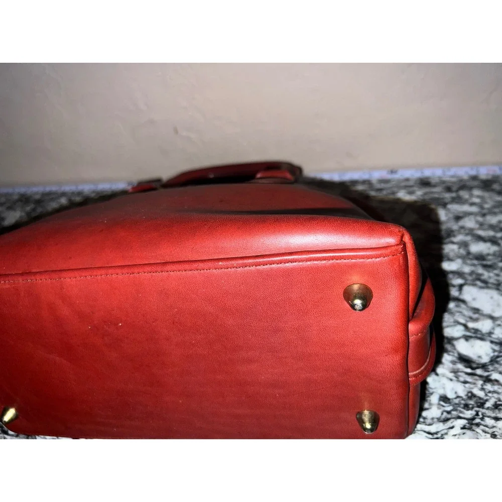 Vintage Coach Baxter 9903 Bordeaux Burgundy Glove Tanned Leather Satchel USA KMM